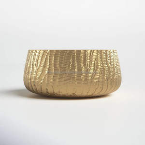 Wholesale Metal & WoodenServing <b>Bowl</b> Custom Gold Aluminum Decorative <b>Bowl</b> & Dinnerware Luxury home and Kitchen Fruit Tray - Product Image 1