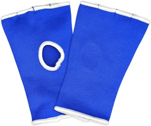 Blue Half Finger Training Gloves <b>Nylon</b> <b>Slip</b>-On Unisex for Martial Arts Sparring 14 Years & Up - Product Image 3