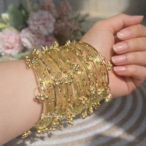 Juego de Brazaletes de Gelatina Coloridos y Modernos para Bodas Islámicas, para Mujeres y Niñas, Transparentes, Apilables, con Cristales de Imitación y Perlas - Product Image 3