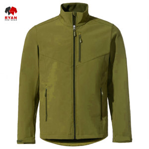 แจ็คเก็ตซอฟต์เชลล์ดีไซน์พิเศษสำหรับผู้ชาย ยี่ห้อ Ryan Pro Gear แบบซิป พร้อมโลโก้สั่งทำพิเศษ ทรงปกติ - Product Image 3