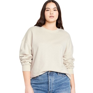 Sweat-shirt basique pour femme, col rond, tissu doux, pull-over pour un port quotidien confortable et pour la superposition - Product Image 3