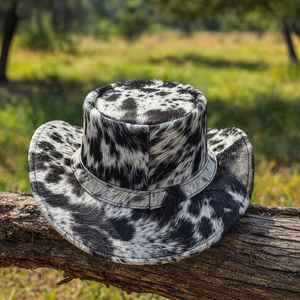 Chapeau Haut de Forme Unisexe en Cuir de Vachette à Poils, Fabriqué à la Main, Style Steampunk, Accessoire de Cosplay Western, par des Fabricants Professionnels - Product Image 3