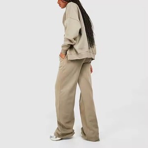 Ensemble de survêtement personnalisé pour femme à manches longues, tenue de jogging unie, vêtements de sport décontractés - Product Image 5