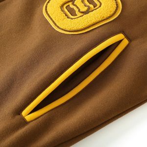 Veste polaire raglan Iota Phi Theta marron doré, style universitaire grec, veste zippée premium pour fraternité - Product Image 6