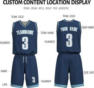 Nouvelle tenue de basketball réversible personnalisée 2026 – Confortable, respirante, 100 % polyester, broderie incluse - Product Image 5