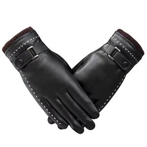 Gants d'hiver en cuir durables avec isolation thermique pour le travail en extérieur, la conduite par temps froid et les voyages - Product Image 5