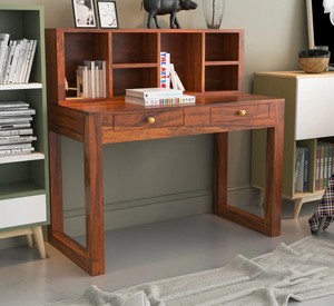 Wood <b>Study</b> Table with Drawers & Cubbies |Student <b>Study</b> Table Furniture |Modern Wooden Laptop <b>Desk</b> - Product Image 1