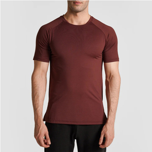 Ventes en gros de t-shirts d'été pour hommes avec logo personnalisé, t-shirts en maille à manches courtes, col rond, coupe ajustée, 100% polyester, séchage rapide, respirant - Product Image 1