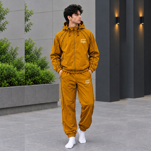 Veste coupe-vent pour homme à blocs de couleur, design de panneaux personnalisés, légère, style streetwear, pour collections de mode en marque blanche - Product Image 2