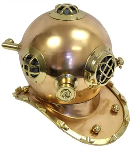 Reproducción del Casco de Buceo Mark V de la Marina de los Estados Unidos de 18 Pulgadas en Latón Sólido – Decoración Marítima KULSOOM - Product Image 3