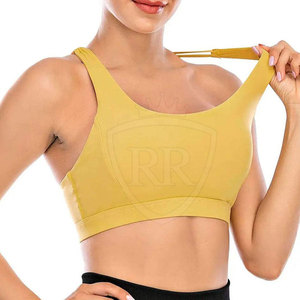 High Quality Breathable Simple Women Sports Bra Front Logo High Support Yoga Sports Bra Wholesale Best Selling 2026 - Product Image 3