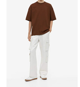 Camiseta de Verano para Hombre, Corte Regular, Algodón Orgánico, Color Blanco, con Estampado Personalizado en la Parte Delantera, Secado Rápido, Transpirable y Ecológica - Product Image 6