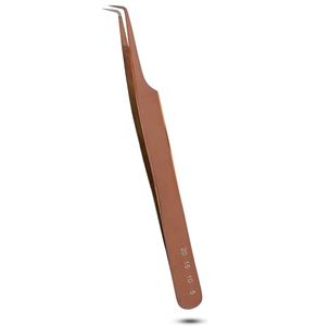 Pinzas de Aislamiento Profesionales de Acero Inoxidable con Logotipo Personalizado para Extensiones de Pestañas, Punta Puntiaguda, Marca Privada, Gris - Product Image 4