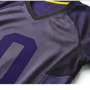 Maillot de football pour homme, violet et jaune, col en V, séchage rapide, évacuation de l'humidité, uniformes de football sublimés avec logo personnalisé - Product Image 4