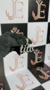Colgante Brillante de Plata de Ley 925, Estilo Hip Hop, con Incrustaciones de Moissanita, con Placa de Nombre TITO Personalizada - Product Image 5