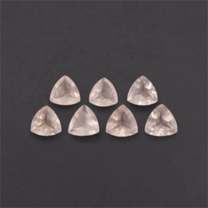 9mm Quartz Rose Naturel Facettes Trillion Cut Loose Gemstone Shop Online Top Qualité Quartz Rose Bijoux Faits À La Main Du Fournisseur - Product Image 1