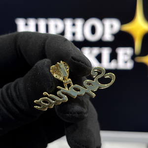 Custom Sophia <b>Name</b> Pendant Heart Bail 925 Sterling <b>Silver</b> VVS Moissanite Gold Plated Hip Hop Unisex <b>Necklace</b> Charm - Product Image 3