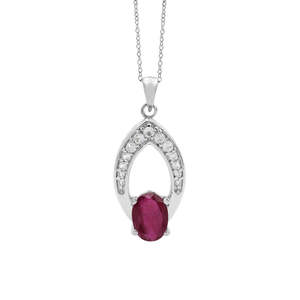 Ethnic Wear Natural <b>Ruby</b> Gemstone Oval Shaped Faceted Prong Inlay Charm Pendants 2026 Fashion S925 Sterling Silver Fine Jewelry - Product Image 4