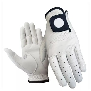 Adult Breathable Light <b>Weight</b> Long Lasting Durable Hand Sports Cabretta White Golf <b>Gloves</b> Genuine Leather Hand Grips - Product Image 1