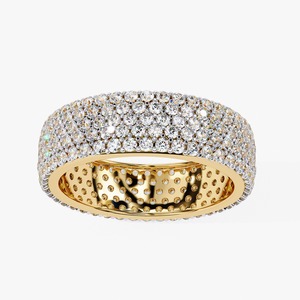Anillo de Eternidad Clásico con Diamantes, Elegante y Atemporal, Anillo de Boda y Joyería Nupcial para Ella - Product Image 1