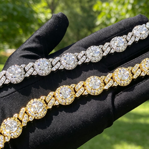 Luxury Moissanite Tennis <b>Bracelet</b> Cut Iced Link 925 <b>Silver</b> Rhodium Plated <b>Men</b> Women Premium Wedding Party Fashion Statement - Product Image 4