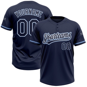 Wholesale Direct Industry Best Selling Custom Green -Black Two-<b>Button</b> Unisex Softball Jersey - Product Image 3