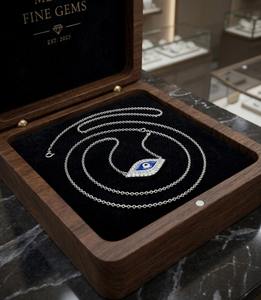 Collier ras du cou tibétain en argent avec chaîne papillon et œil porte-bonheur, zircone cubique, style japonais et coréen, bijoux pour femme, cadeau d'anniversaire - Product Image 1