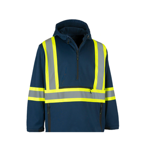 เสื้อฮู้ดนิรภัยแบบกันน้ำ Hi Vis ANSI Class 2 สำหรับผู้ชาย ป้องกันรอยยับ ระบายอากาศได้ดี ไฟ LED กระพริบ ชุดทำงาน รับผลิตแบบ OEM พร้อมสกรีนโลโก้ตามสั่ง - Product Image 1