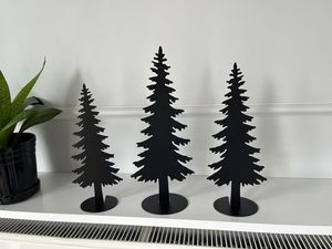 Red Metal <b>Christmas</b> <b>Tree</b> Centerpiece With Star Ring Decor Modern Holiday <b>Table</b> Decoration - Product Image 4