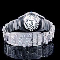 Montre mécanique en acier inoxydable de fabrication indienne, sertie de diamants, résistante à l'eau 3 ATM, idéale pour les fêtes de plage et les festivals d'été