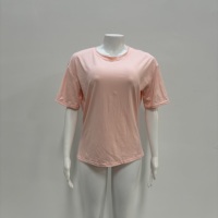T-shirt d'été personnalisé en coton pour femme, coupe classique, boutons, style décontracté, imprimé de dessins animés avec strass, respirant, DTG