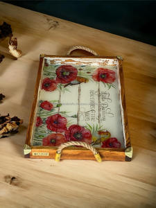 Elegante Bandeja de Madera para Servir con Asas para Cócteles y Eventos - Product Image 3