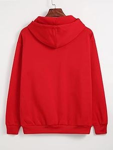 Sweat à capuche surdimensionné en molleton épais 100 % coton, imprimé et brodé, pour homme grande taille, collection hiver - Product Image 3