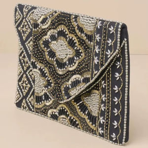 Bolso de mano elegante con bordado de cuentas para mujer, bolsos de mano con cuentas para niñas y mujeres - Product Image 1