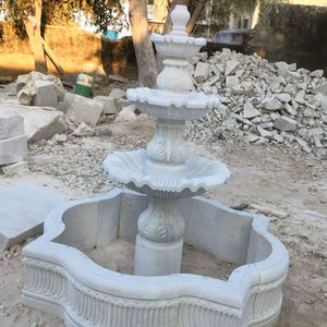 Fuente de Exterior de Mármol Natural de Lujo, Tallada a Mano, de Piedra Sólida, Moderna, Ecológica, Duradera, Resistente al Fuego, Fácil de Instalar - Product Image 1