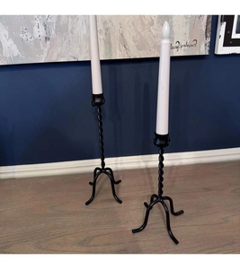 Vintage design matt black PVD coated cast aluminum candle holder set <b>twisted</b> <b>taper</b> <b>candlestick</b> holder customization options - Product Image 4