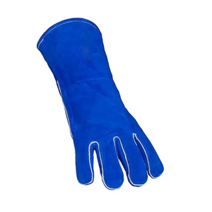 ถุงมือเชื่อมหนังวัวแท้คุณภาพสูง ทนทานต่อการเสียดสี ป้องกันเปลวไฟ ใช้สำหรับดับเพลิงและทำบาร์บีคิว - Product Image 2