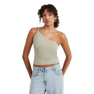 Nouveau design – Débardeurs pour femmes à épaule unique, style streetwear, coupe courte, décontractés, les plus vendus en gros - Product Image 3
