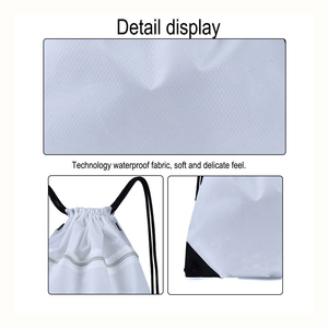 Sacs en filet de nylon avec cordon de serrage - Écologiques, lavables, portables et recyclables - Sacs de rangement multi-usages en filet avec cordon de serrage - Product Image 4