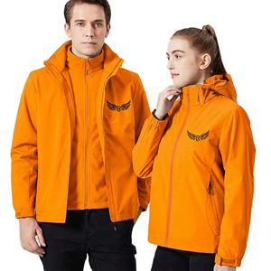 Unisex Long Canvas <b>Thin</b> Hooded Jacket Windproof Sporty Embroidered Logo Front Zipper Autumn Wear Solid Color Polyester Shell - Product Image 6