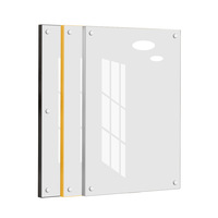 Cadre d'affichage magnétique transparent A4 en acrylique - Grand support magnétique mural avec présentoir magnétique