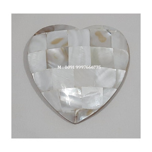 Miroir en bois en forme de cœur avec nacre, qualité supérieure, surface lisse et brillante, utilisé pour les miroirs intelligents pour femmes - Product Image 5