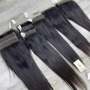 Nouveau produit phare : Cheveux humains Remy vietnamiens lisses, super double drawn, avec frontale et closure, disponibles en 5x5, 13x4, 13x6 pour dentelle HD - Product Image 2