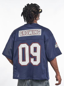 V Neck Mesh Football Jersey Men's Custom Sublimation Printed Breathable Short Sleeve <b>T</b>-<b>Shirts</b> Loose Fit Sports Apparel <b>T</b> <b>Shirt</b> - Product Image 2