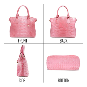 Bolso de Cuero Profesional con Estampado de Cocodrilo, Resistente al Agua, Cierre de Botón Ajustable, Personalizable, Fabricación ODM - Product Image 2