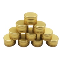 Bouchons en aluminium antivol de petite taille de 18mm 20mm 24mm pour mini emballage cosmétique en verre couleur personnalisée avec logo
