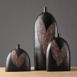 Jarrón de latón negro antiguo, jarrón de latón dorado, jarrón de latón moderno para mesa, jarrones de latón para mesa de boda, para decoración de hogar de lujo - Product Image 3