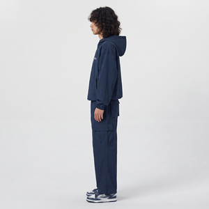 <b>Women</b> <b>Windbreaker</b> Hooded Tracksuit Custom Full Length Polyester Nylon Half Zipper Mid Drawstring Waist Baggy Tracksuit Ladies - Product Image 3