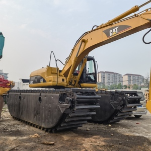 Used 320C Amphibious Excavator for Cheap Price 20tons CATT 320C Excavator Customizable telescopic pontoons Amphibious Excavator - Product Image 5