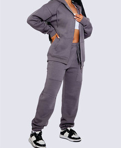 Ensemble de survêtement décontracté d'hiver pour hommes, grande taille, uni, sur mesure, respirant, coupe-vent, en polyester/coton, à prix avantageux - Product Image 1